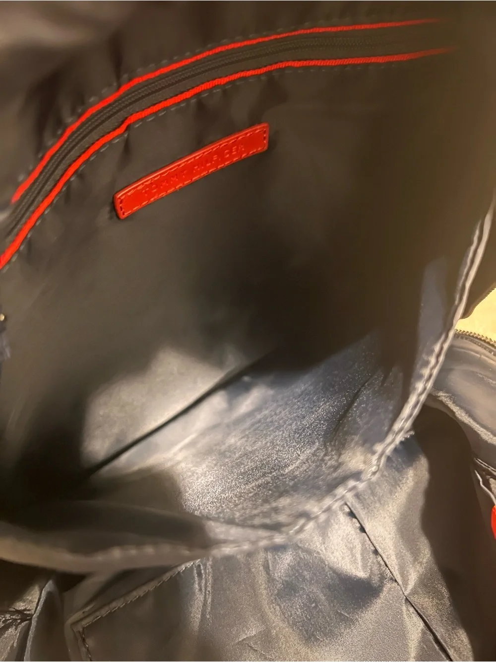 Tommy Hilfiger All Black Nylon Backpack NWOT Lightweight Everyday Bag